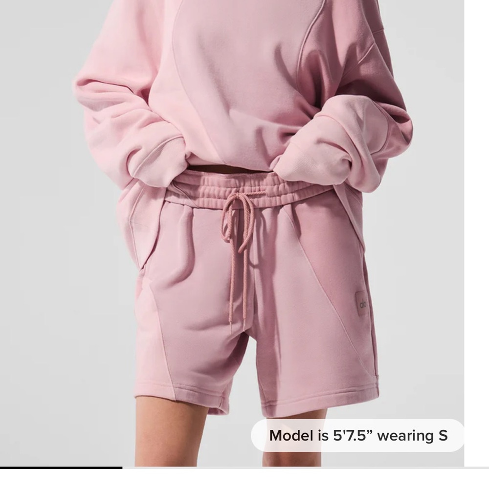 ALO Yoga Pink Athletic Shorts with Elastic Waistband